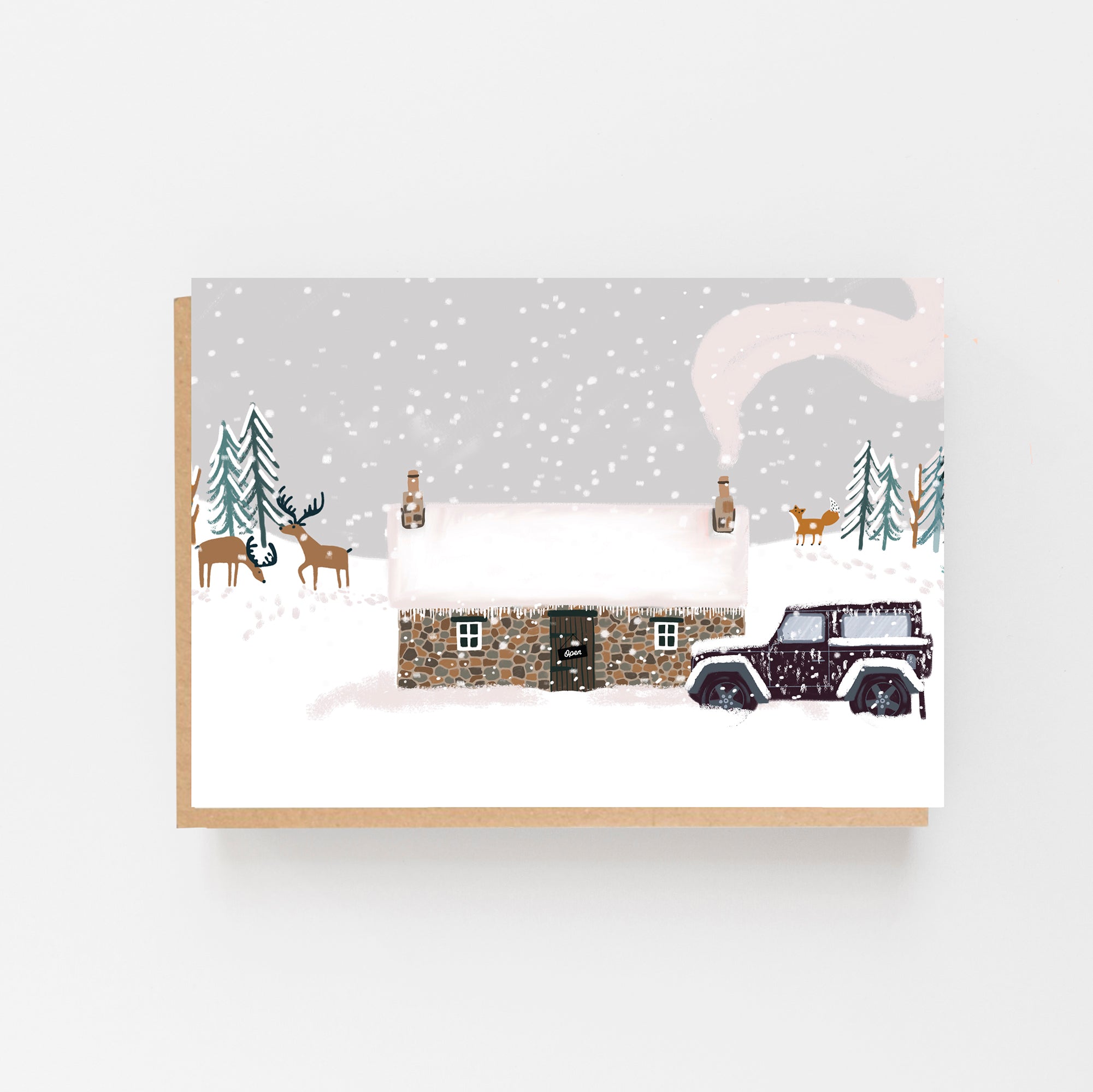 Bothy in the Snow - Blank Christmas Card