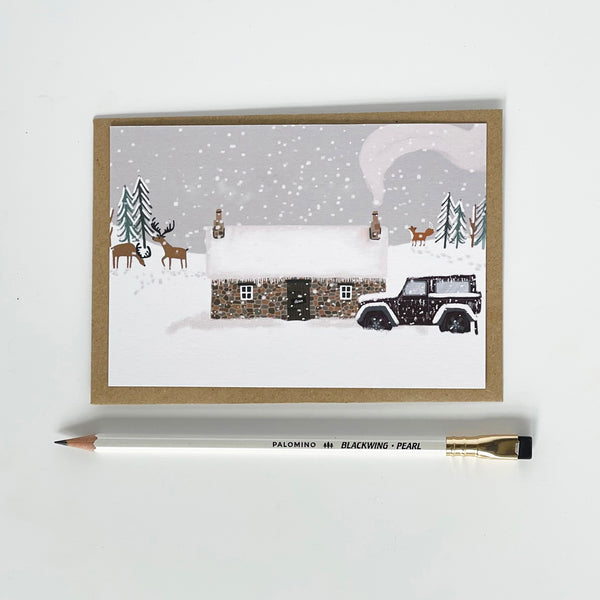 Bothy in the Snow Christmas Card Pack