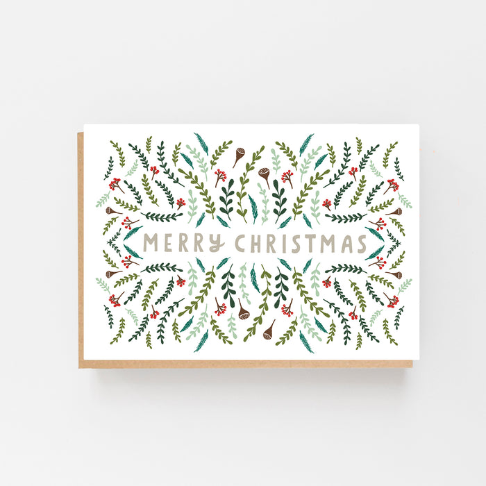 Christmas Pattern "Merry Christmas" Card