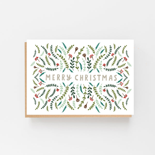 Christmas Pattern "Merry Christmas" Card