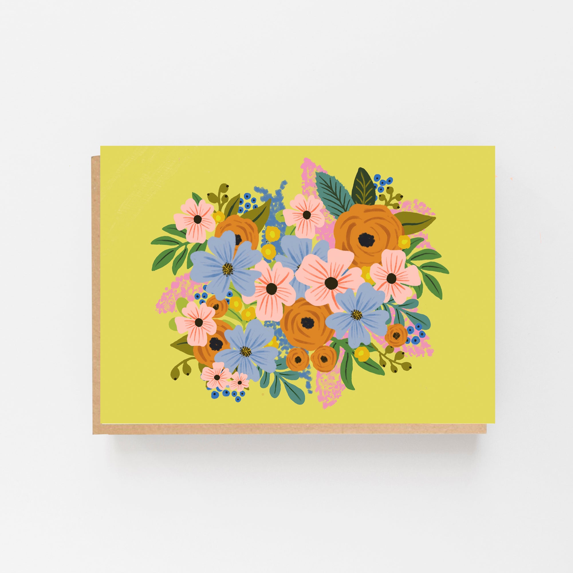 Yellow Flower Colourful Blank Card