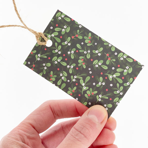 Christmas GREEN Mistletoe Gift Wrap