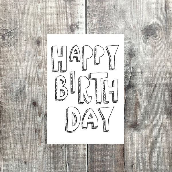 happy birthday portrait - lomond paper co.