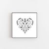 Floral Folk Heart Art Print