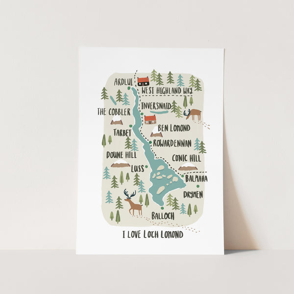 I LOVE Loch Lomond Art Print