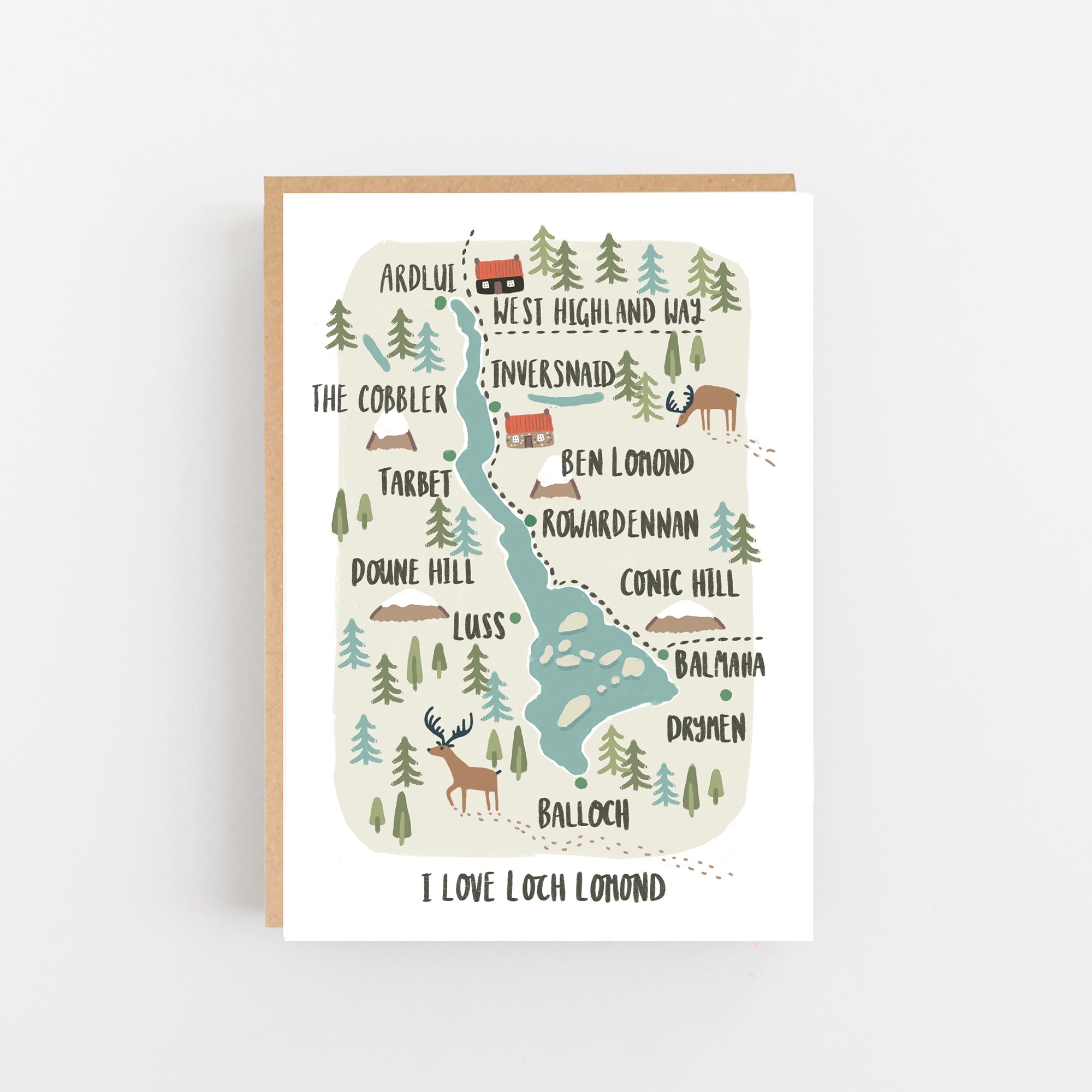 Loch Lomond Map Card