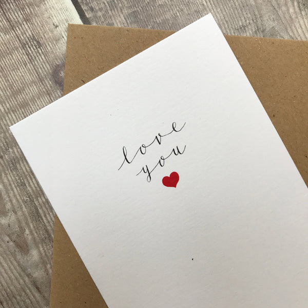 love you card - lomond paper co.