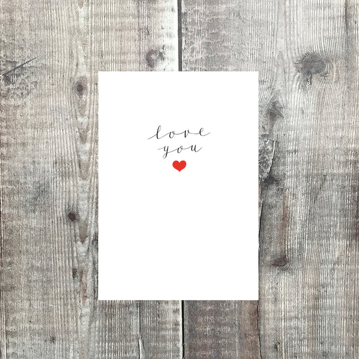 love you card - lomond paper co.
