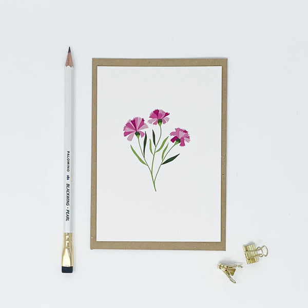 Pack of 6 Illustrated Flower Cards