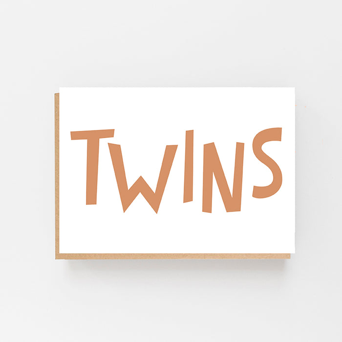 Twins Baby Card