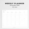 weekly planner - printable pdf - A4 weekly planner