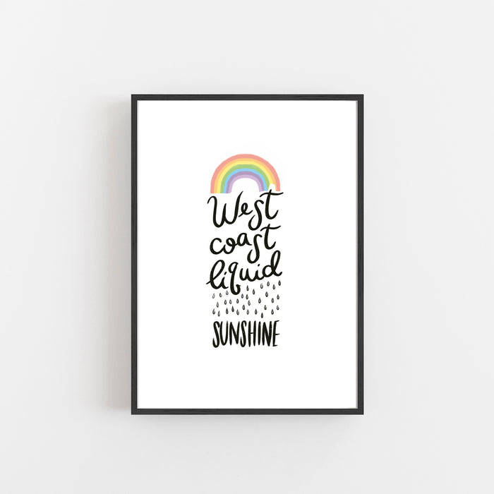 West Coast Liquid Sunshine Print