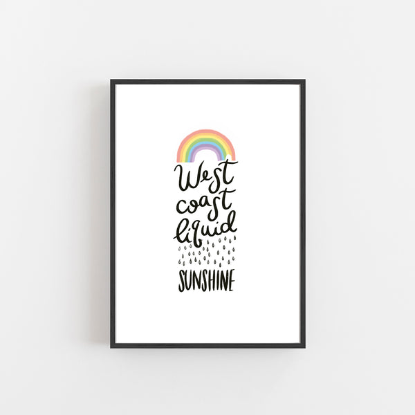 West Coast Liquid Sunshine Print