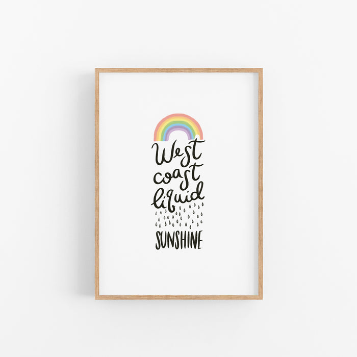 West Coast Liquid Sunshine Print
