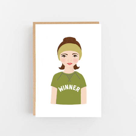 Winner Card - Marathon, Triathlon Card